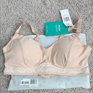 Willow Soft Blush Lace-Trim Wireless Bra